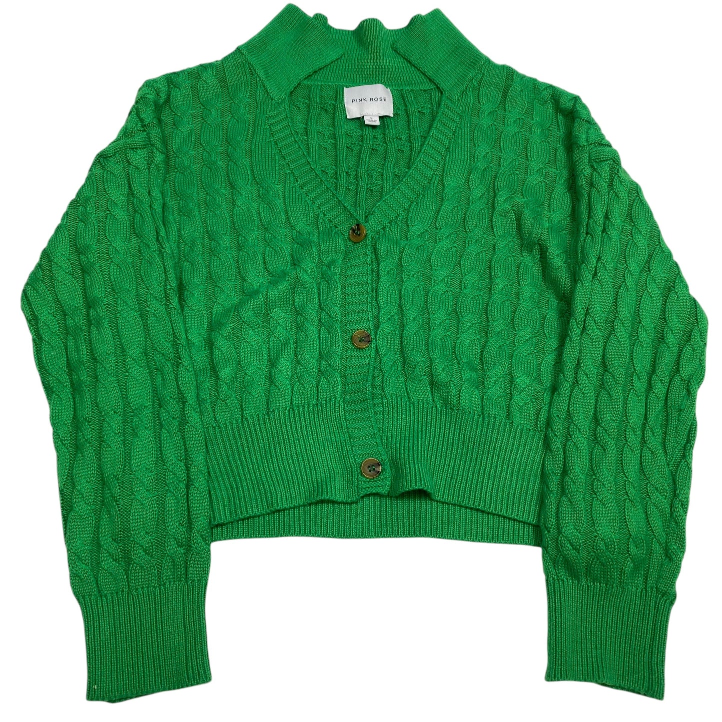 Sweater By Pink Rose In Green, Size: L