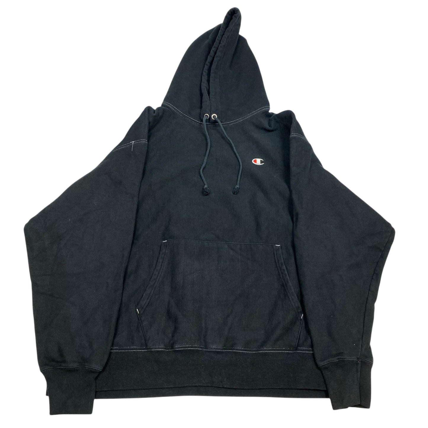 Sweatshirt Hoodie By Champion In Black, Size: 2x