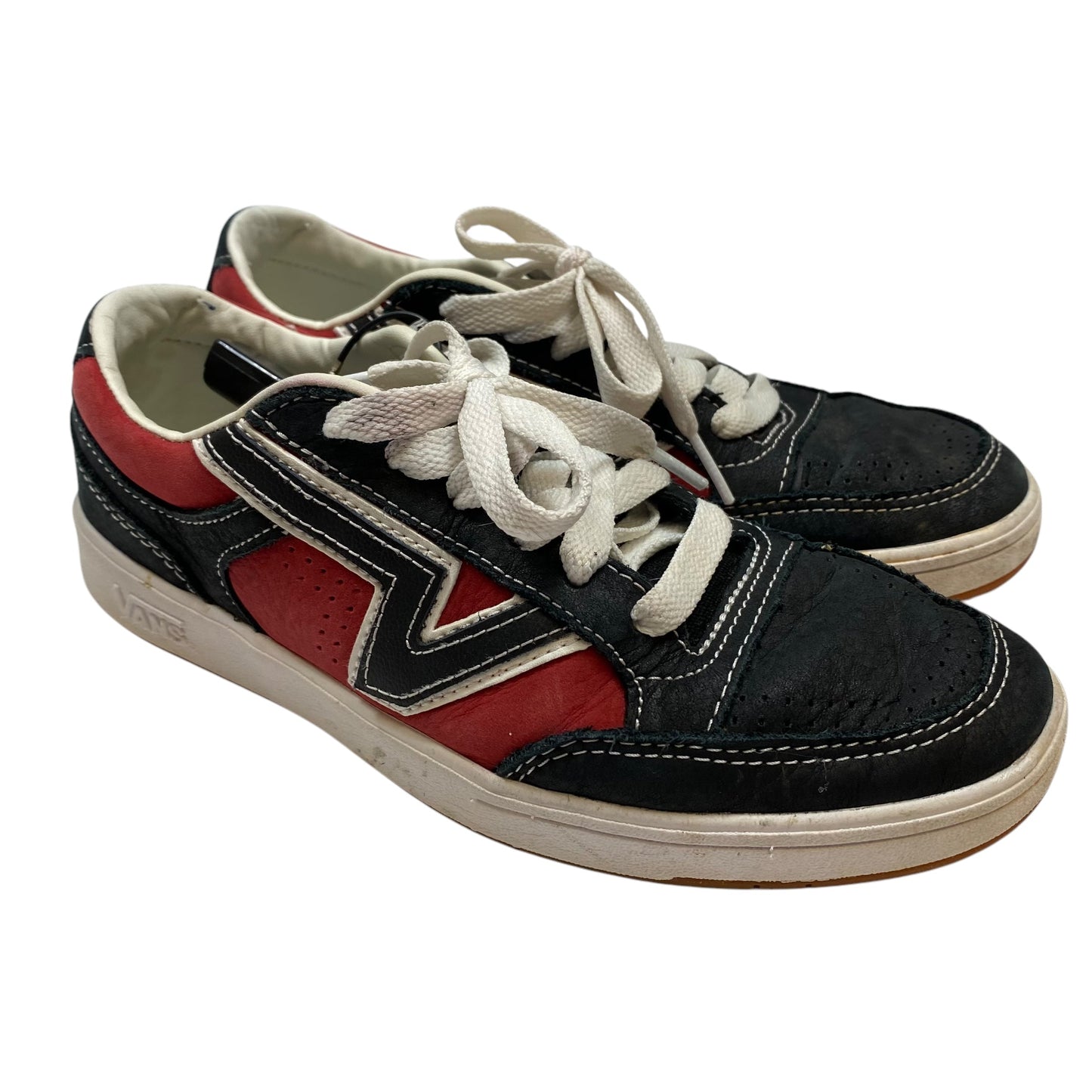 Shoes Sneakers By Vans In Black & Red, Size: 8