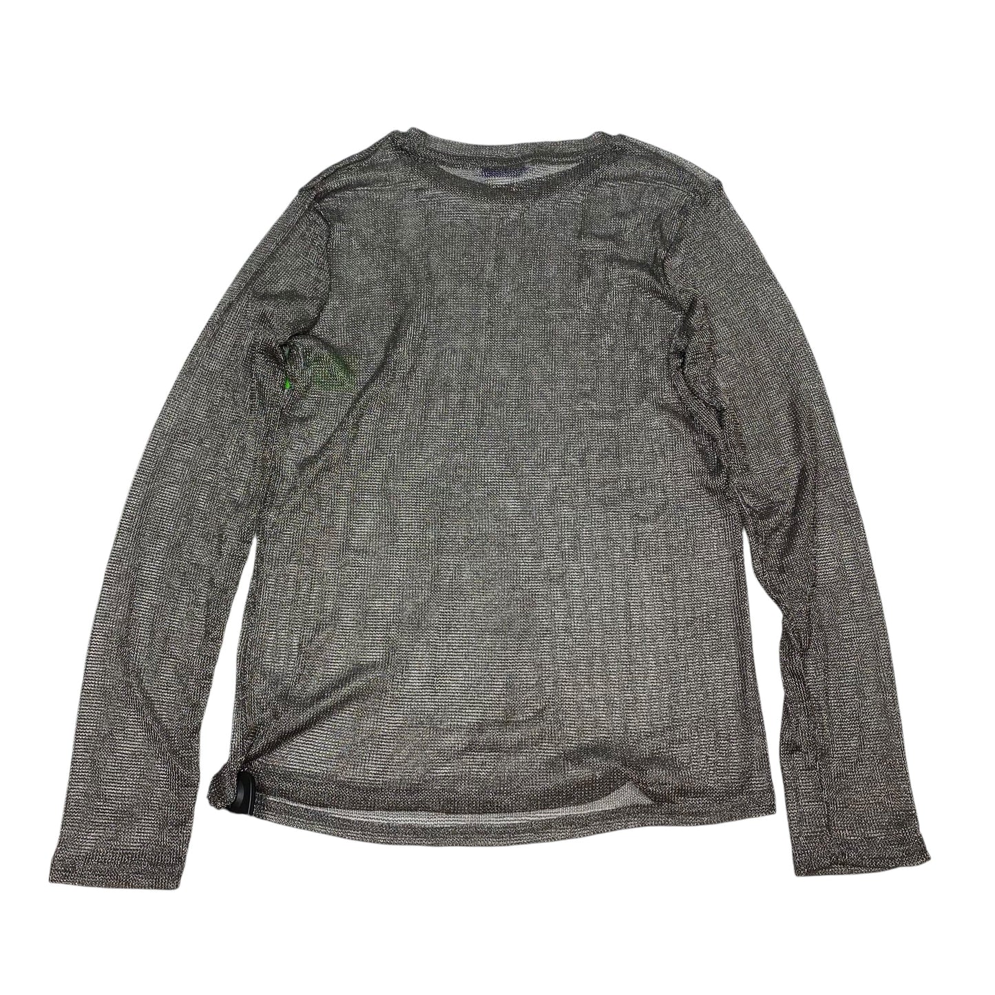 Top Long Sleeve By Zara Women In Silver, Size: L