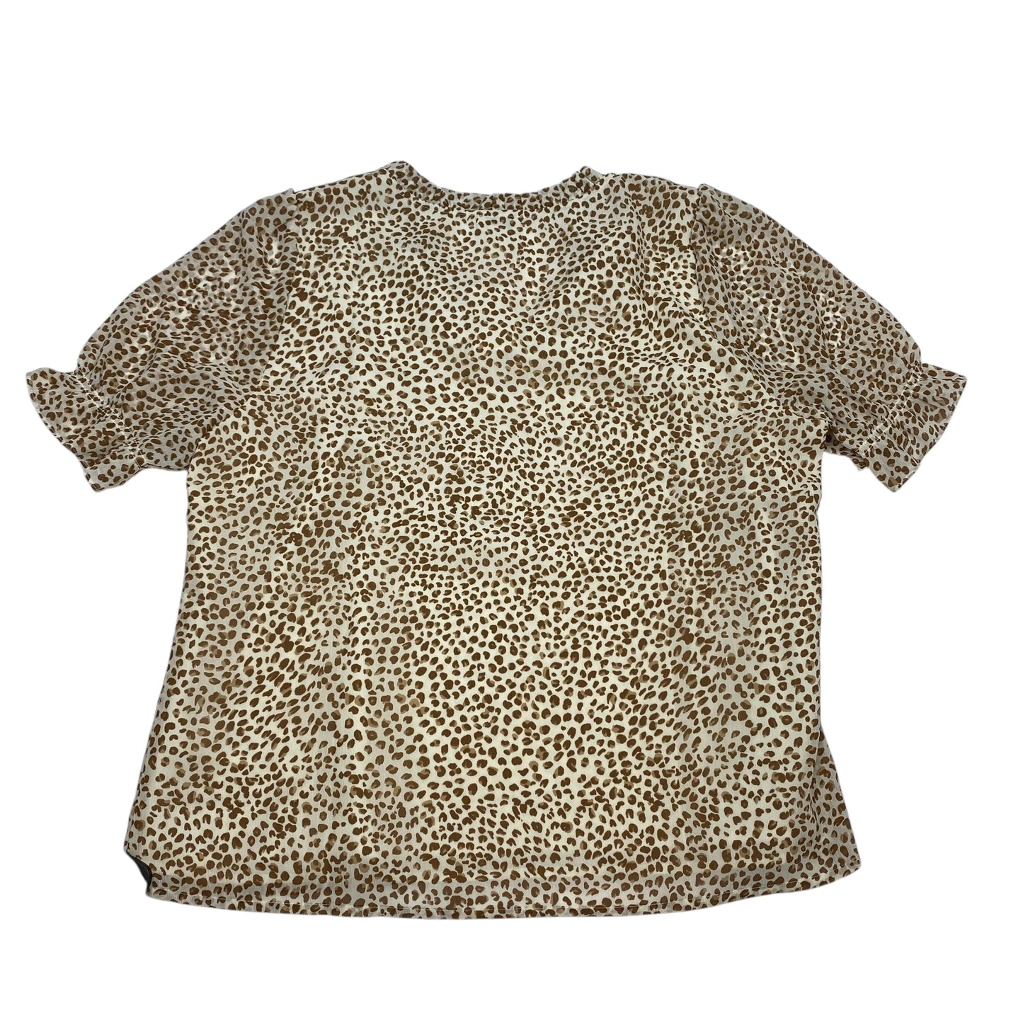 Top Short Sleeve By J. Crew In Brown & White, Size: L