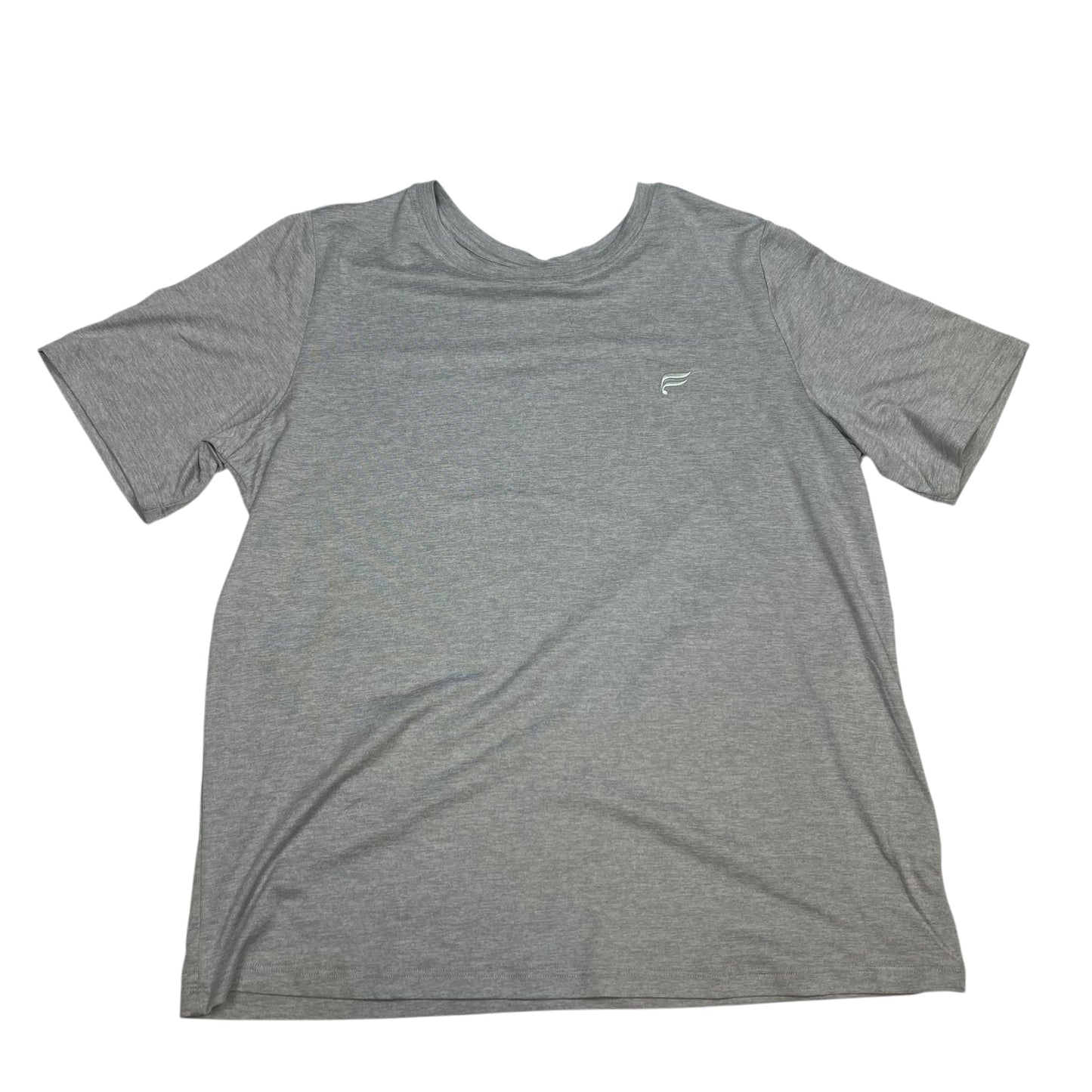 Athletic Top Short Sleeve By Fabletics In Grey, Size: L