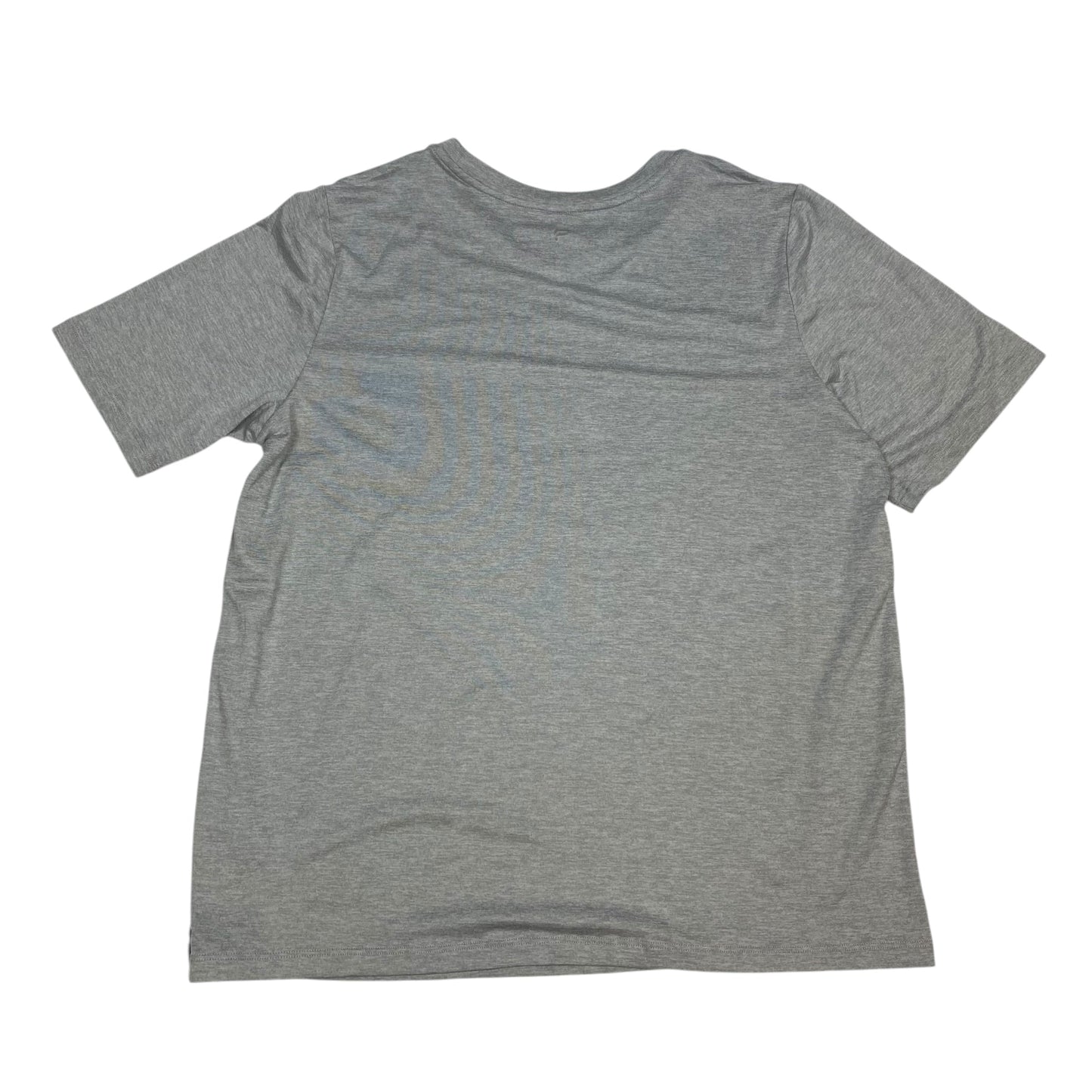 Athletic Top Short Sleeve By Fabletics In Grey, Size: L