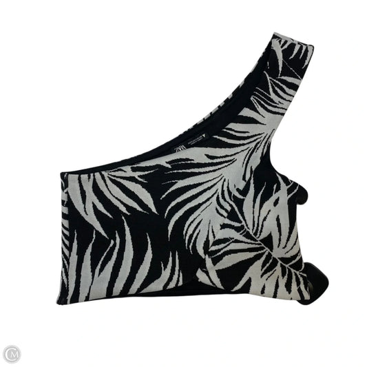 Top Sleeveless Basic By Zara In Black & White, Size: S
