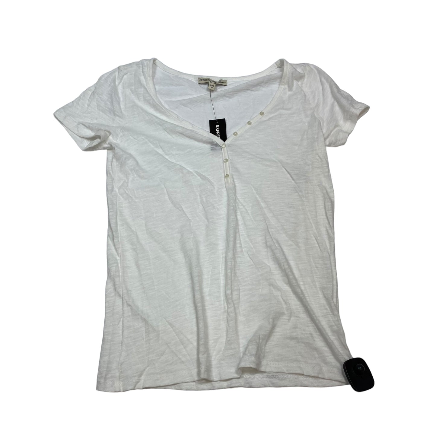 White Top Short Sleeve Basic Express, Size Xs