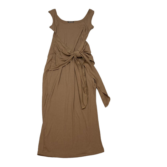 Brown Dress Casual Midi Shein, Size S