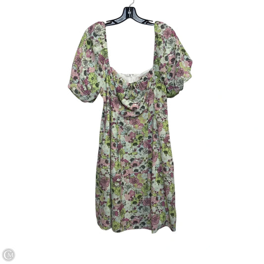 Dress Casual Short By Bcbgeneration In Green & Pink, Size: L