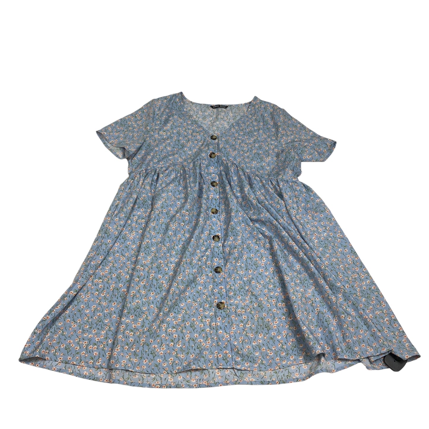 Blue Dress Casual Short Shein, Size S