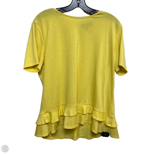 Top Short Sleeve By N Touch In Yellow, Size: M