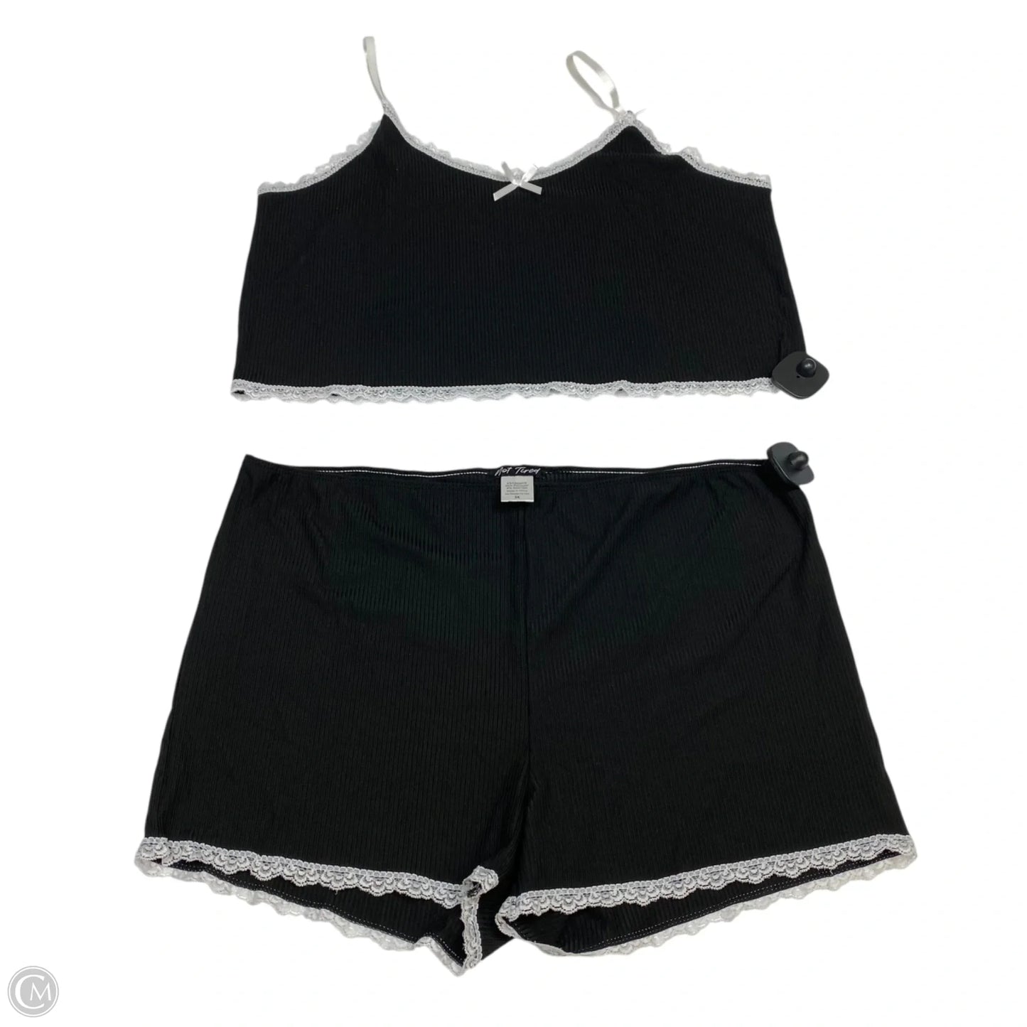 Lounge Set Shorts By Not Tired In Black & White, Size: 3x