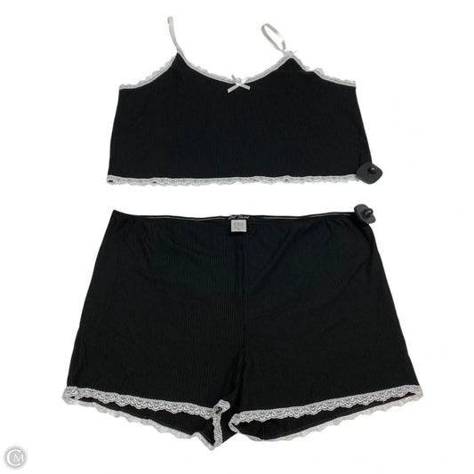 Lounge Set Shorts By Not Tired In Black & White, Size: 3x