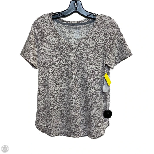 Athletic Top Short Sleeve By Jockey In Brown & Cream, Size: S