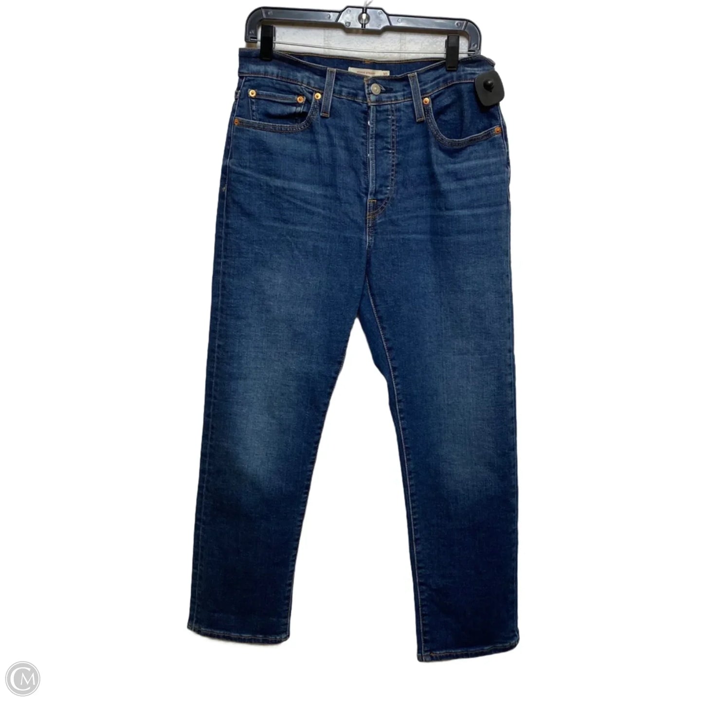 Jeans Straight By Levis In Blue Denim, Size: 10