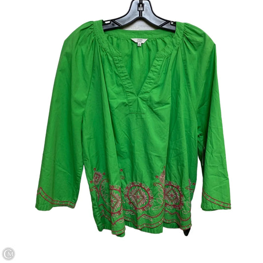 Top Long Sleeve By Crown And Ivy In Green, Size: Xl