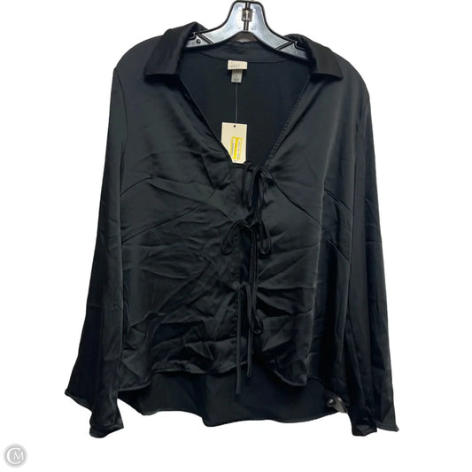 Top Long Sleeve By A New Day In Black, Size: L