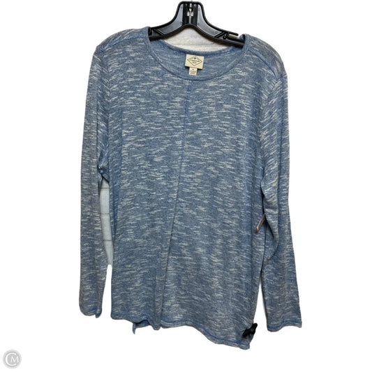 Top Long Sleeve By St Johns Bay In Blue & White, Size: Xl