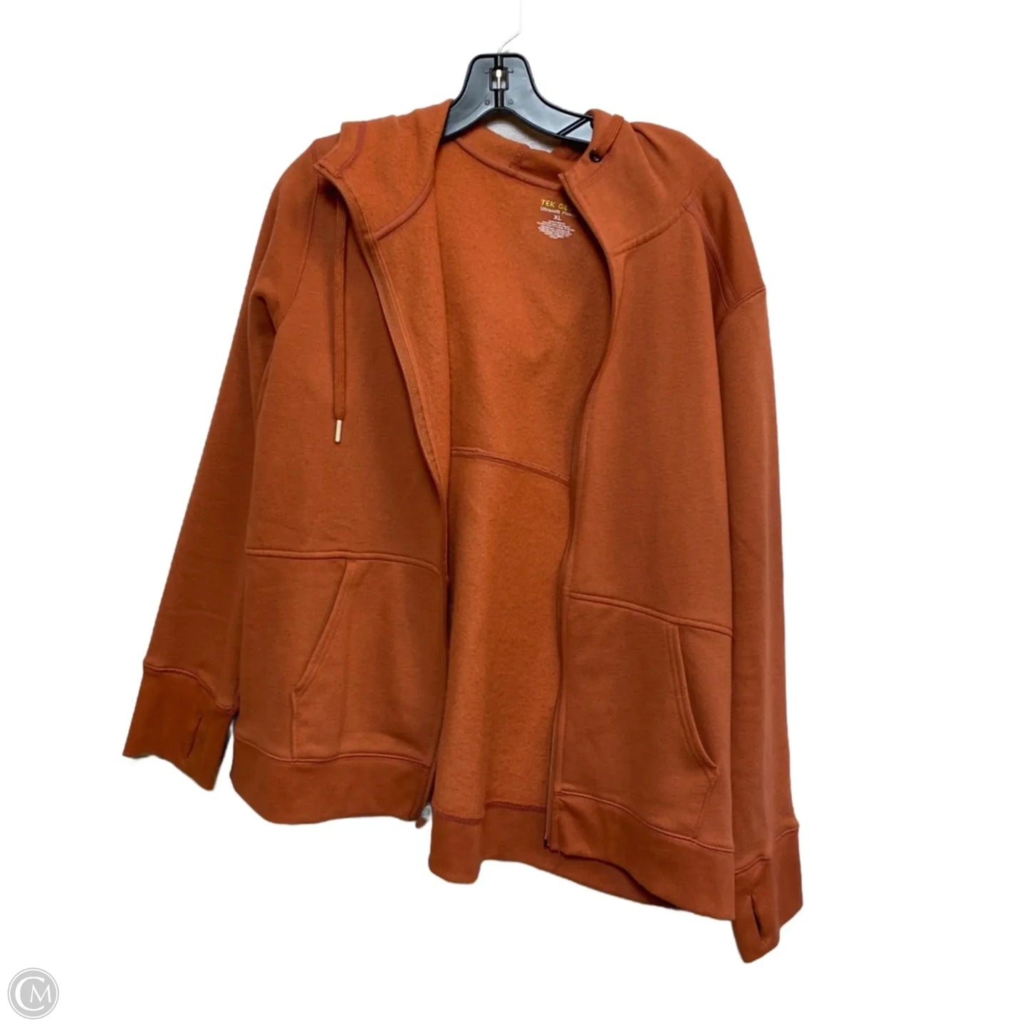 Athletic Jacket By Tek Gear In Orange, Size: Xl