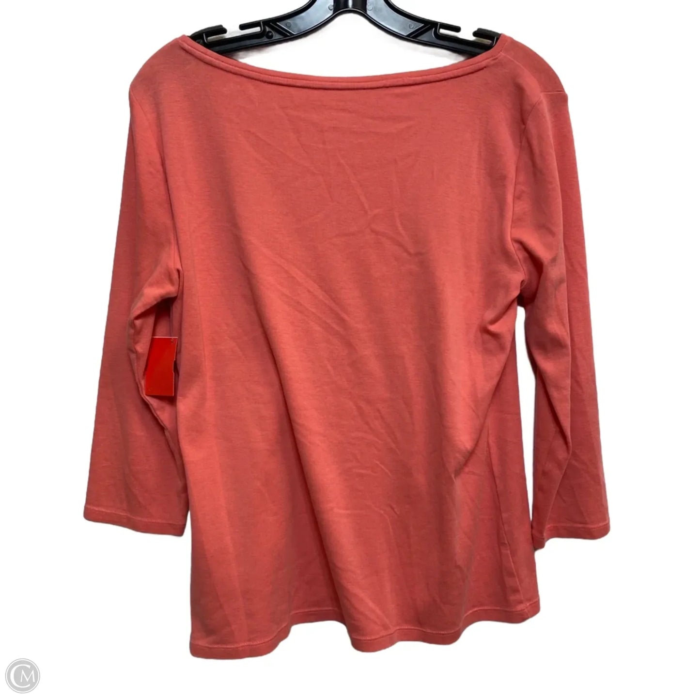Top 3/4 Sleeve Basic By Talbots In Coral, Size: M