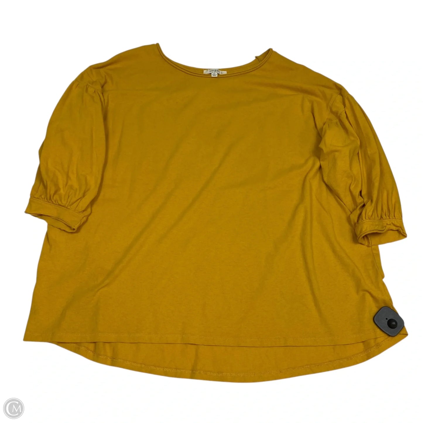 Top 3/4 Sleeve By Umgee In Yellow, Size: Xl