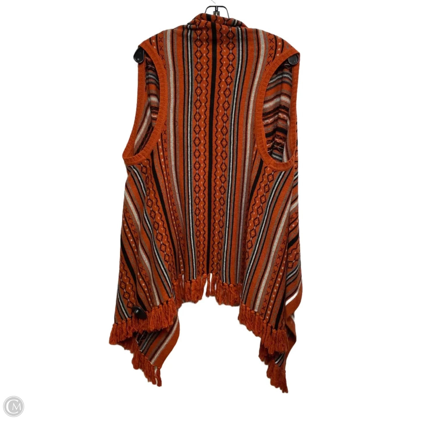 Vest Sweater By Cecico In Orange, Size: L