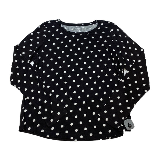 Black Top Long Sleeve Basic Crown And Ivy, Size Xxl