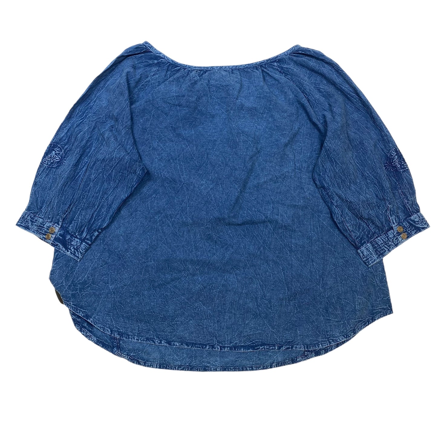 Blue Top 3/4 Sleeve Dressbarn, Size 3x