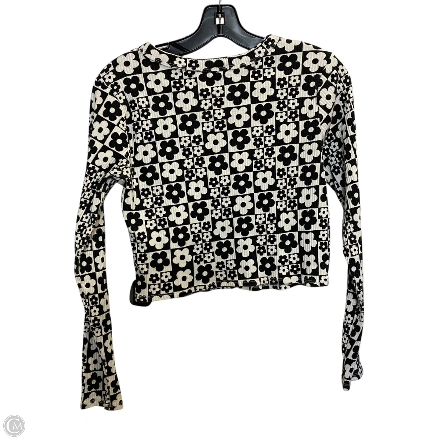 Top Long Sleeve Basic By Wild Fable In Black & White, Size: Xl