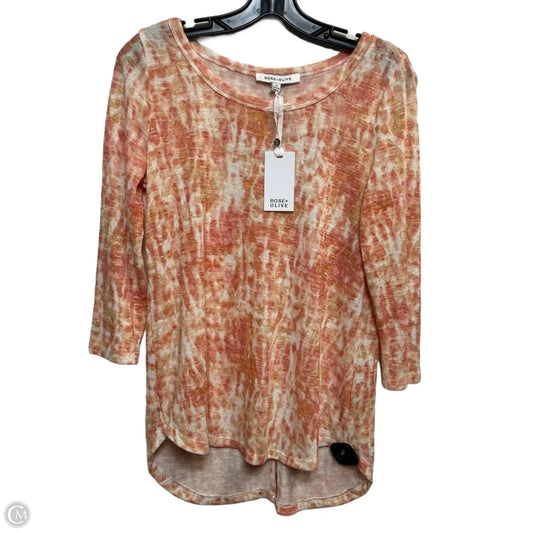 Top Long Sleeve By White House Black Market In Pink, Size: M