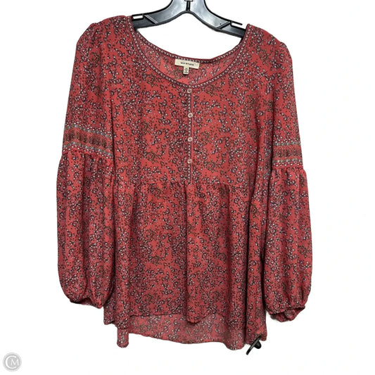 Top Long Sleeve By Max Studio In Pink, Size: M