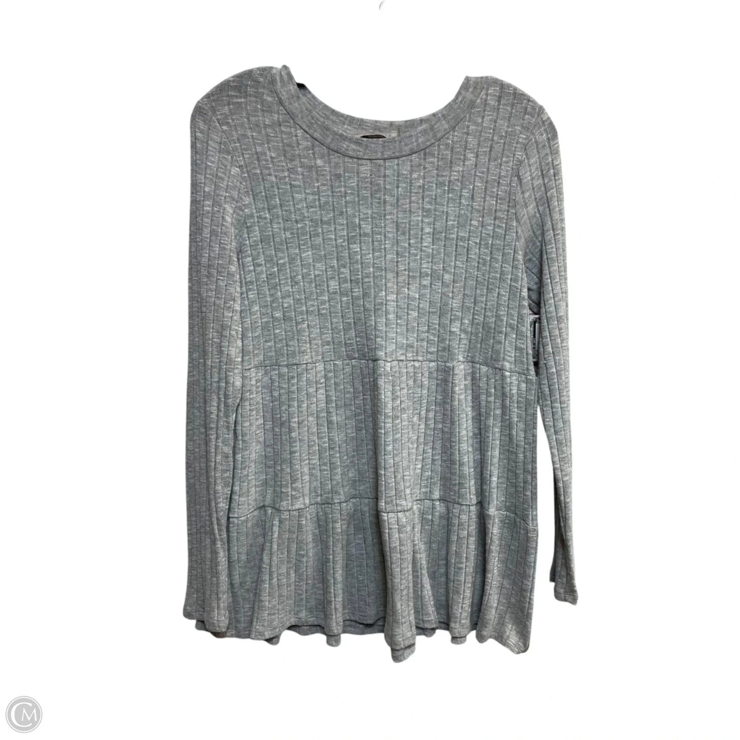 Top Long Sleeve By Andree By Unit In Grey, Size: M