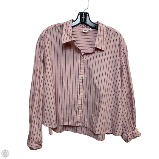 Top Long Sleeve By Gap In Pink & Red, Size: Xl