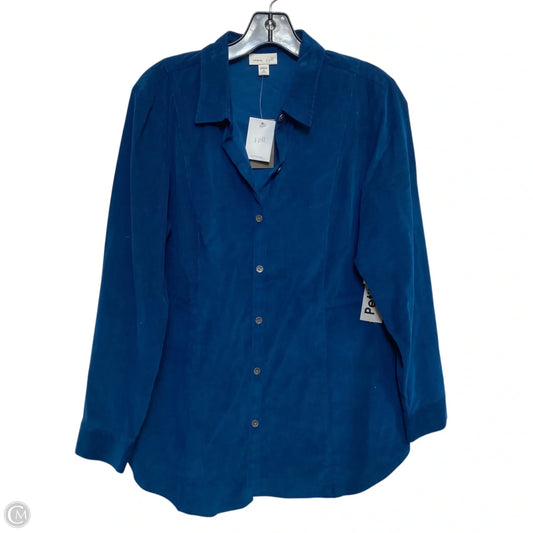 Top Long Sleeve By J. Jill In Blue, Size: Mp