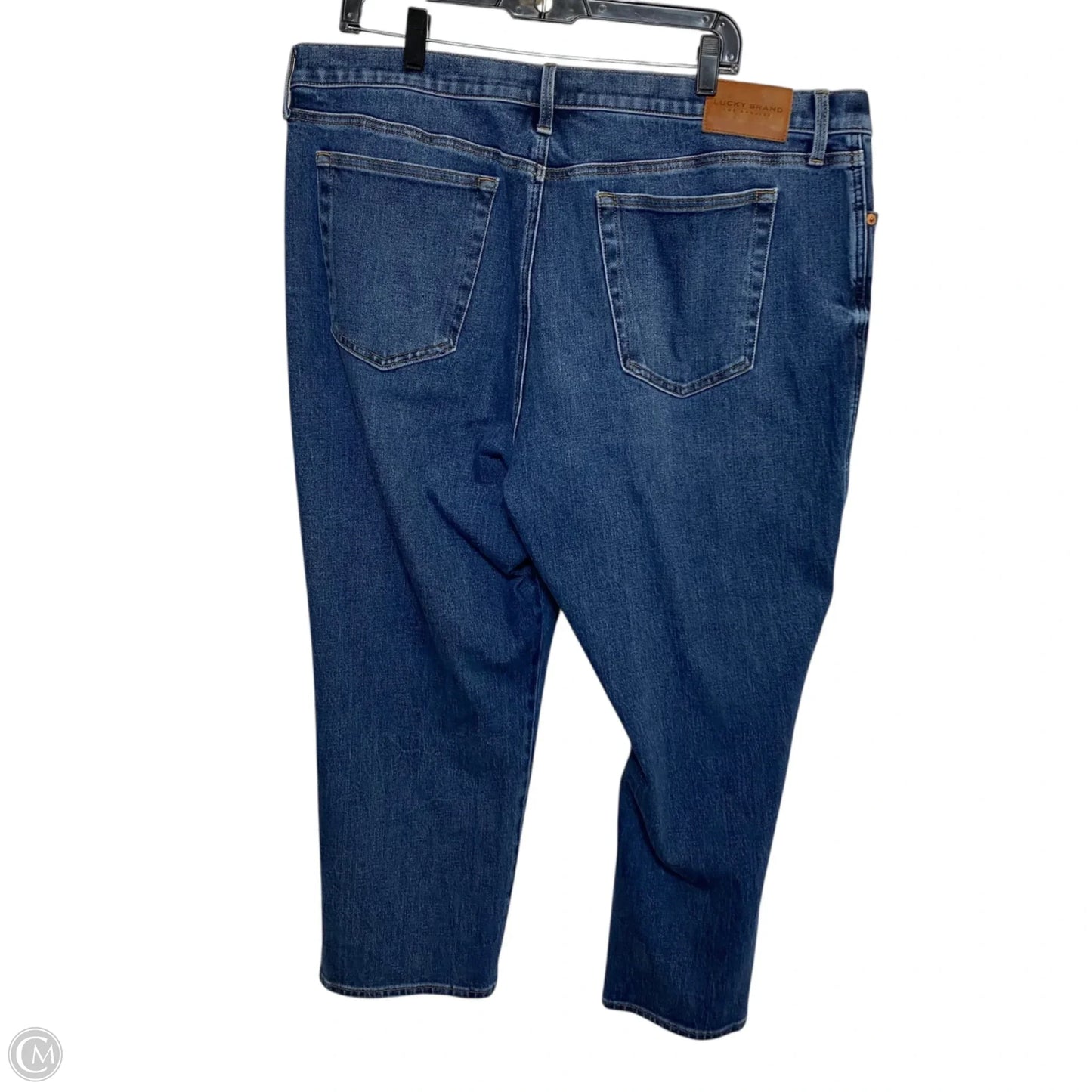 Jeans Straight By Lucky Brand In Blue Denim, Size: 20