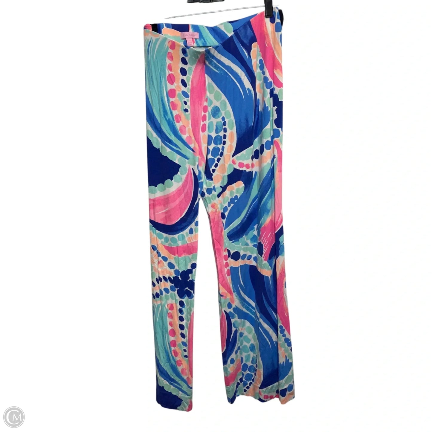 Pants Designer By Lilly Pulitzer In Blue & Pink, Size: L