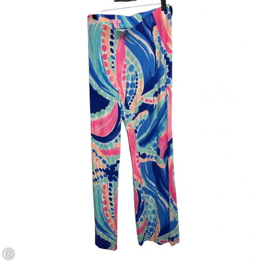 Pants Designer By Lilly Pulitzer In Blue & Pink, Size: L