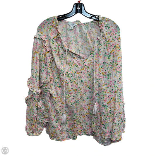 Top 3/4 Sleeve By Crown And Ivy In Pink, Size: 2x