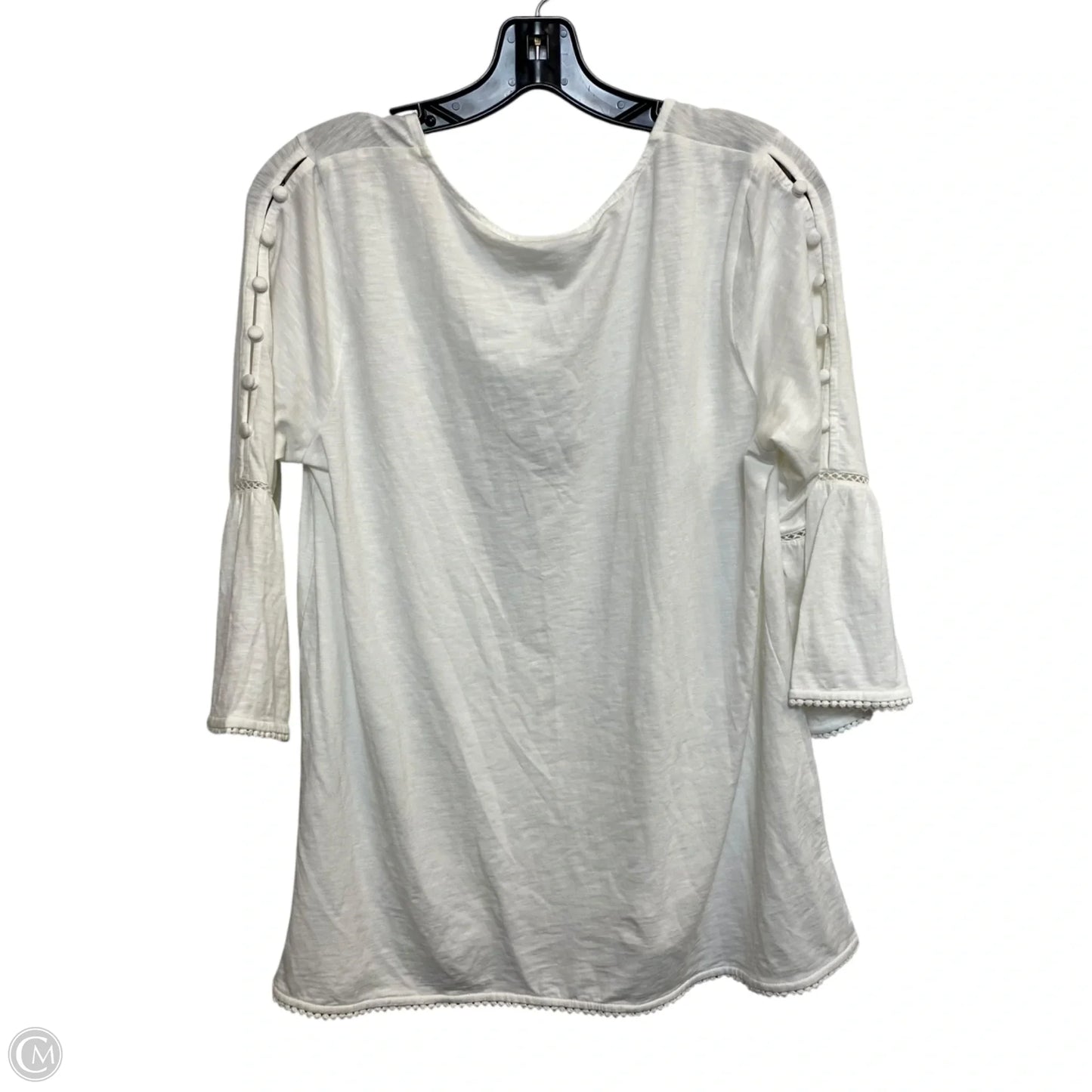 Top 3/4 Sleeve By J. Jill In Cream, Size: Mp