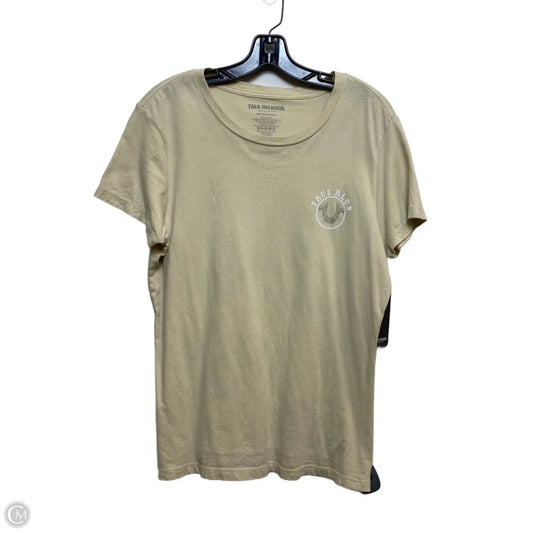 Top Short Sleeve Designer By True Religion In Tan, Size: Xl
