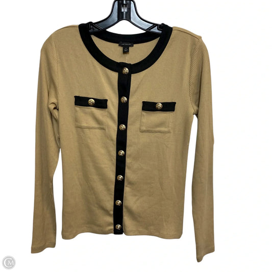 Top Long Sleeve By Ann Taylor In Black & Tan, Size: Xs