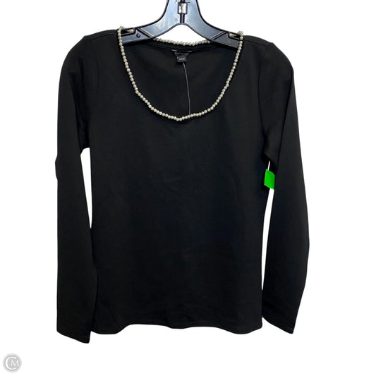 Top Long Sleeve By Ann Taylor In Black, Size: Xxs