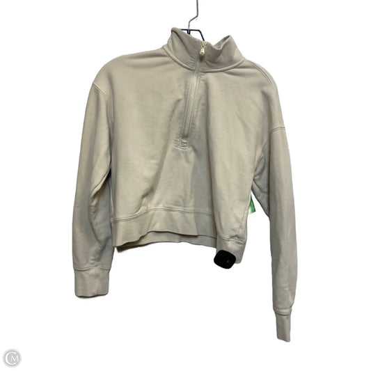 Athletic Sweatshirt Collar By Fabletics In Tan, Size: S