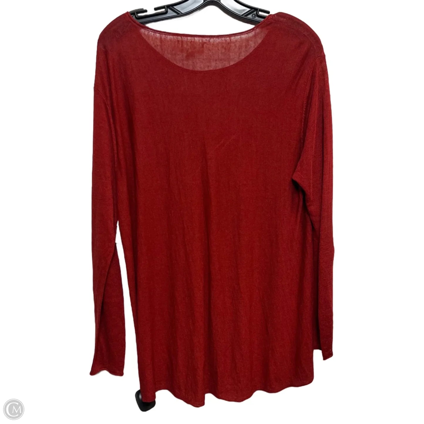 Top Long Sleeve By Eileen Fisher In Red, Size: M