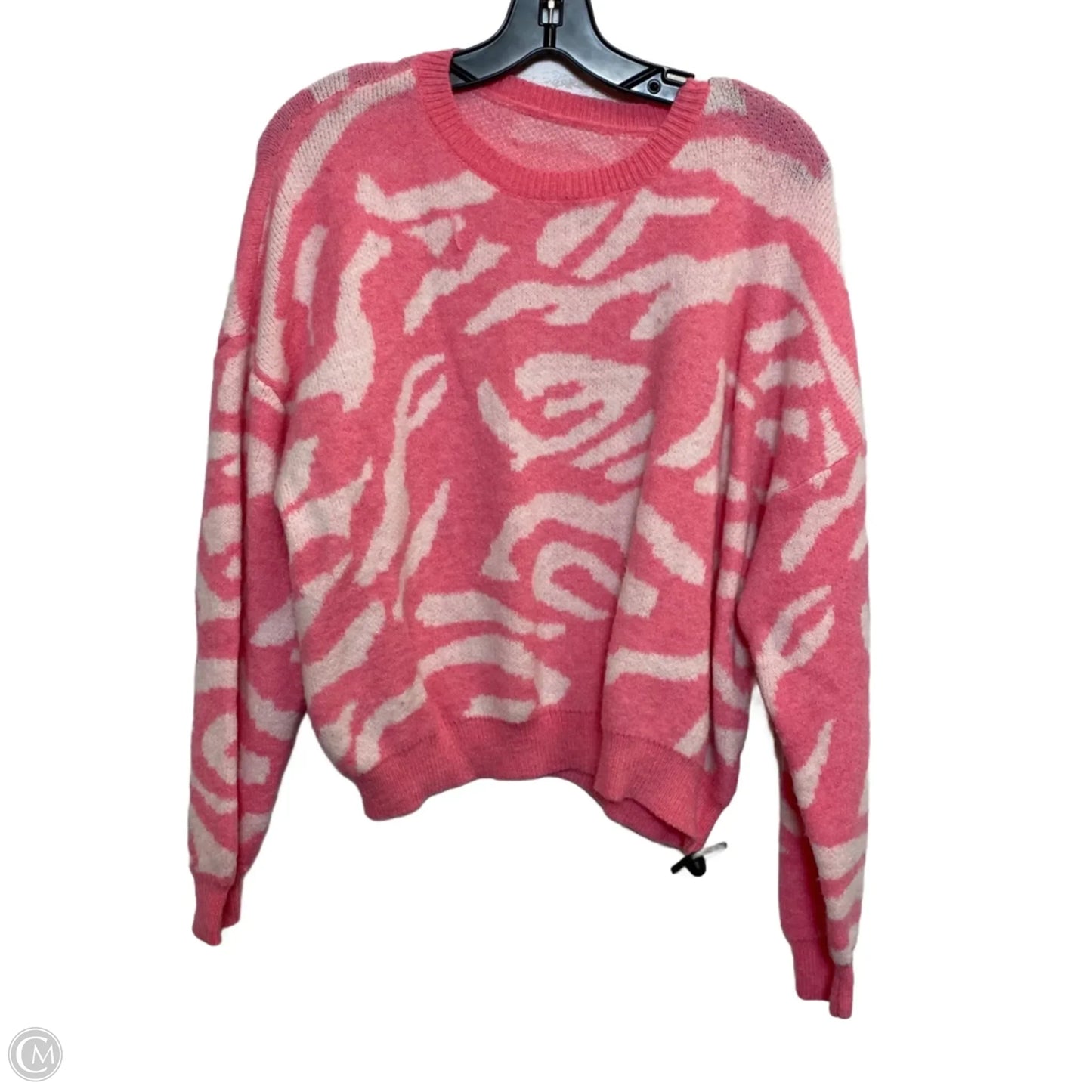 Sweater By Shein In Pink & White, Size: S