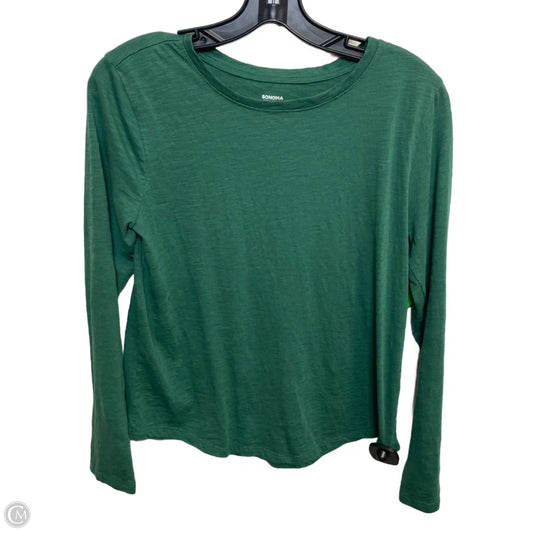 Top Long Sleeve Basic By Sonoma In Green, Size: Mp