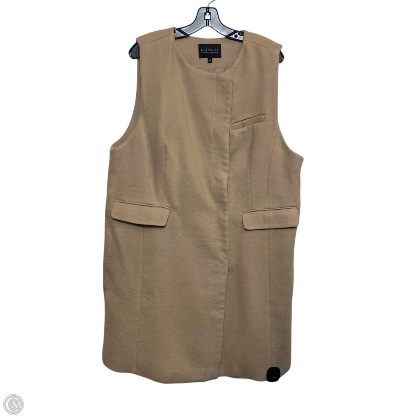 Vest Other By Eloquii In Tan, Size: 1x