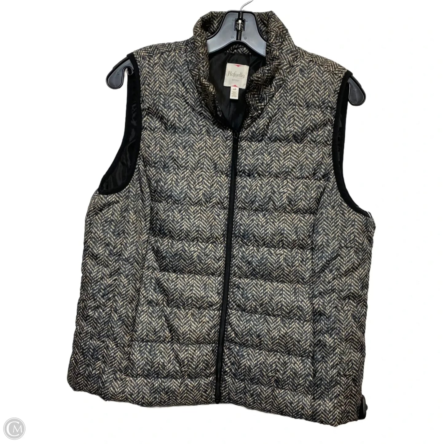 Vest Puffer & Quilted By Rafaella In Grey & Tan, Size: L