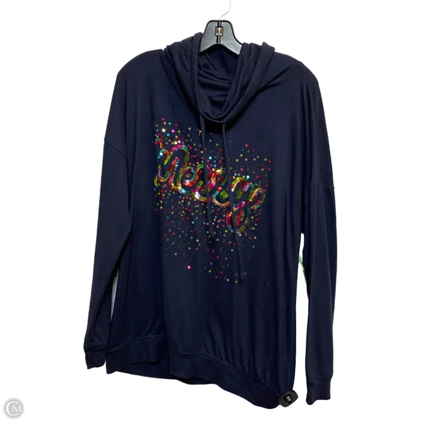 Top Long Sleeve By Cato In Navy, Size: L