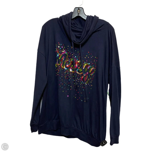 Top Long Sleeve By Cato In Navy, Size: L