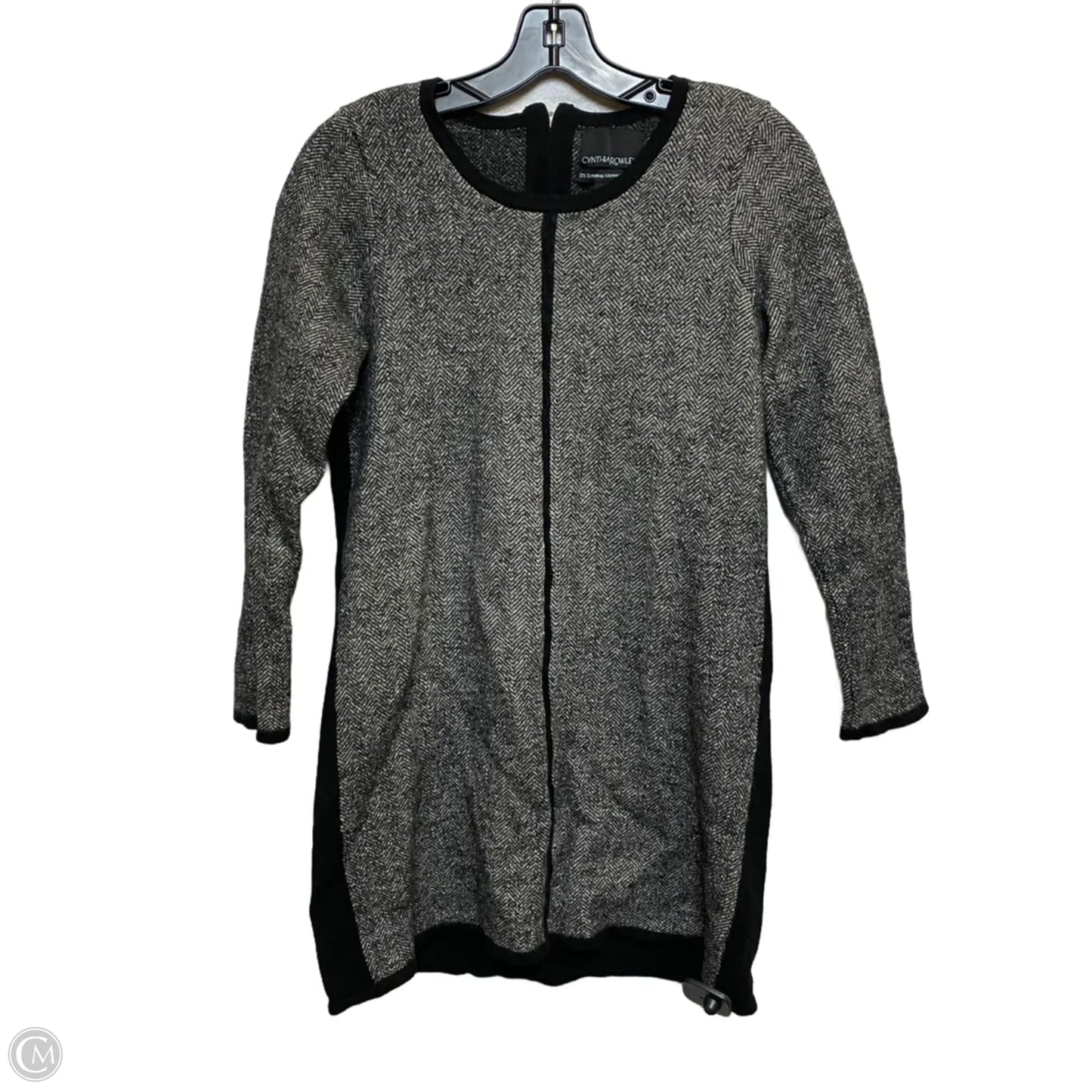 Sweater By Cynthia Rowley In Black & Grey, Size: L