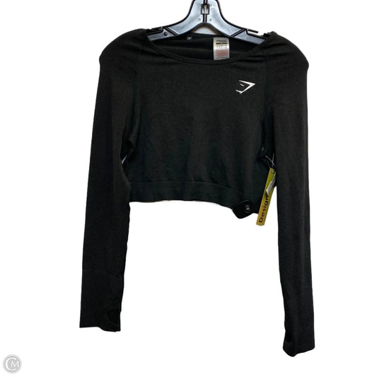 Athletic Top Long Sleeve Crewneck By Gym Shark In Grey, Size: Xl